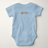 Personalisierter Herbst "Dankbar" Baby-T - Shirt (Rückseite)
