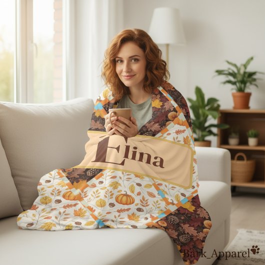 Personalisierter Herbst Individuelle Name Herbst G Fleecedecke