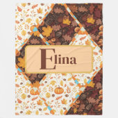 Personalisierter Herbst Individuelle Name Herbst G Fleecedecke (Vorderseite)
