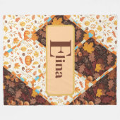 Personalisierter Herbst Individuelle Name Herbst G Fleecedecke (Vorderseite (Horizontal))