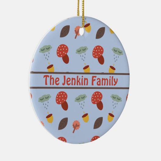 Personalisierter Herbst Keramik Ornament (Rechts)