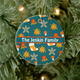 Personalisierter Herbst Keramik Ornament