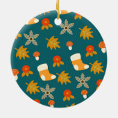 Personalisierter Herbst Keramik Ornament (Hinten)