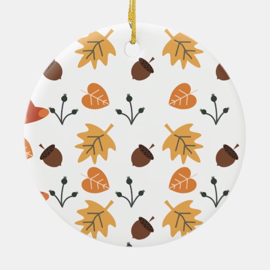 Personalisierter Herbst Keramik Ornament (Hinten)
