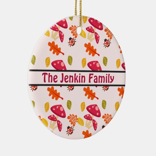 Personalisierter Herbst Keramik Ornament (Rechts)