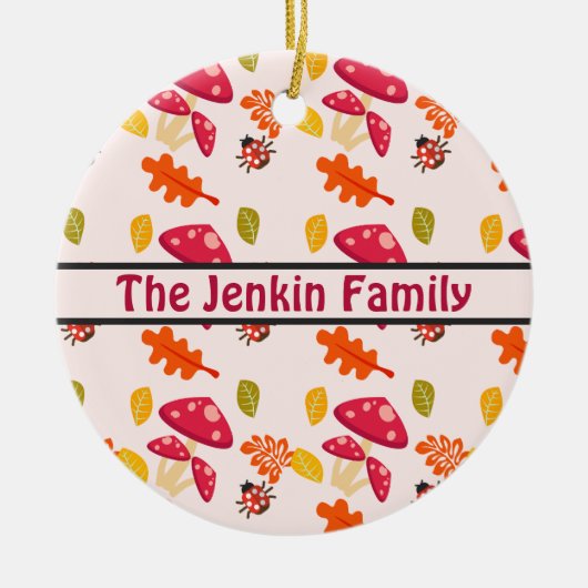 Personalisierter Herbst Keramik Ornament (Vorne)