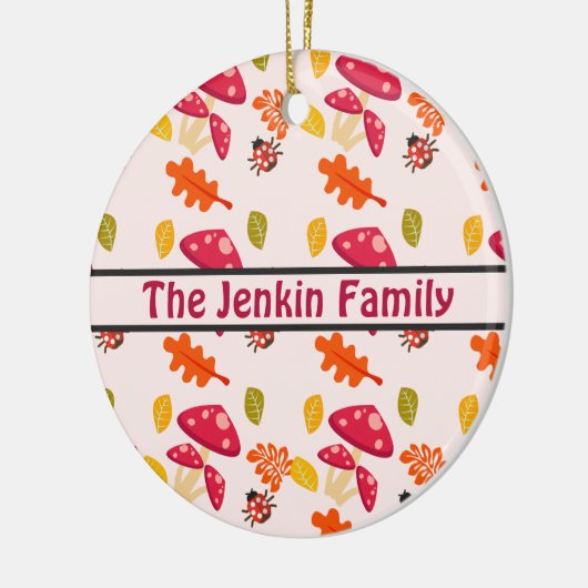 Personalisierter Herbst Keramik Ornament (Links)