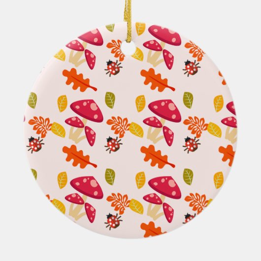 Personalisierter Herbst Keramik Ornament (Hinten)