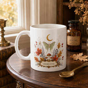 Personalisierter Herbst-Lunafalter-Botanik-Hexenbe Jumbo-Tasse