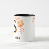 Personalisierter Herbst-Monogramm-Becher - Benutze Tasse (Zentrum)