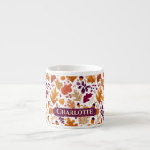 Personalisierter Herbst - Name der Herbstleaves un Espressotasse (Vorderseite)