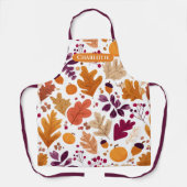 Personalisierter Herbst - Name der Herbstleaves un Schürze (Vorderseite)