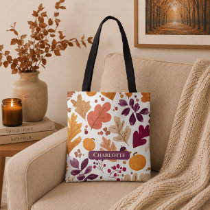 Personalisierter Herbst - Name der Herbstleaves un Tasche