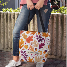 Personalisierter Herbst - Name der Herbstleaves un Tasche
