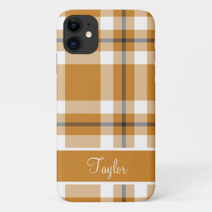 Personalisierter Herbst Tartan Kariertes Muster Case-Mate iPhone Hülle