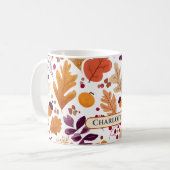 Personalisierter Herbst Tasse - Herbstleaves & Aco (Vorderseite Links)