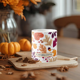 Personalisierter Herbst Tasse - Herbstleaves & Aco