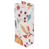 Personalisierter Herbst Weinbeutel Geschenktüte Für Weinflaschen (Rückseite Schrägansicht)