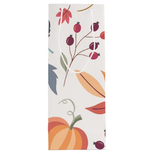 Personalisierter Herbst Weinbeutel Geschenktüte Für Weinflaschen (Rückseite)