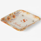 Personalisierter Herbst-Wildblumen-Libellen-Geburt Pappteller (Gewinkelt)