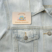 Personalisierter Herbst Willkommensbären Pumpkins  Namensschild (Beispiel)