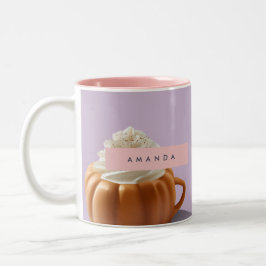 Personalisierter Herbst Zweifarbige Tasse