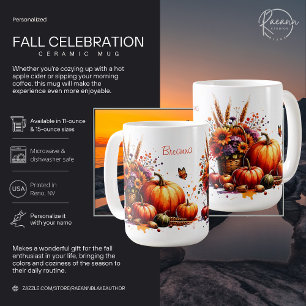 Personalisierter Herbstfest-Keramikbecher Kaffeetasse