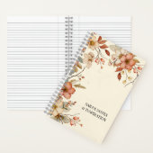 Personalisierter Herbstgarten Naturpark Notizblock (Innen)