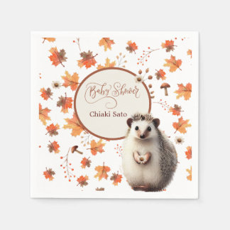 Personalisierter HerbstIgel Napkins Serviette