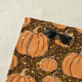 Personalisierter Herbstkürbis Strandtuch (Beispiel)