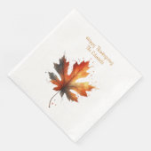 Personalisierter Herbstleaf Napkins Serviette (Ecke)