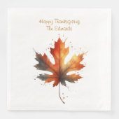 Personalisierter Herbstleaf Napkins Serviette (Vorderseite)
