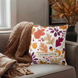 Personalisierter Herbstpilz - Herbstblätter und -k Kissen