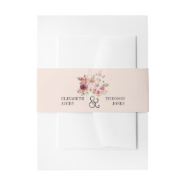 Personalisierter Herbstpink Burgundy Pumpkin Einladungsbanderole