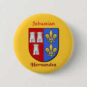 Personalisierter Hernandez Historischer Schild Button (Vorderseite)