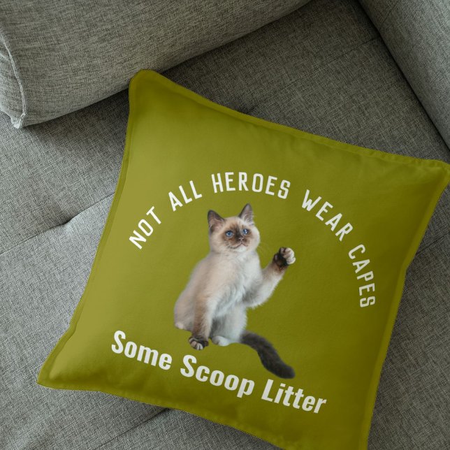 Personalisierter Hero Cat Vater Vatertag Geschenk  Kissen (Von Creator hochgeladen)