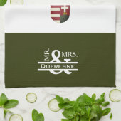 Personalisierter Herr & Frau Ungarisch Geschirrtuch (Gefaltet)