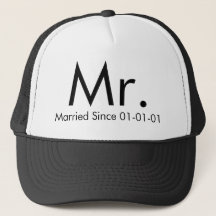 Personalisierter Herr Just Married Groom Hat