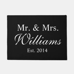 Personalisierter Herr & Mrs. Wedding Fußmatte