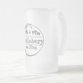 Personalisierter Herr und Frau Beer Gift, Gastgesc Mattglas Bierglas (VorderseiteRechts)