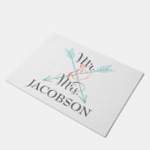 Personalisierter Herr und Frau Doormat Fußmatte (Schrägansicht)