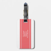 Personalisierter Herr und Frau Newly Weds Monogram Gepäckanhänger (Rückseite vertikal)