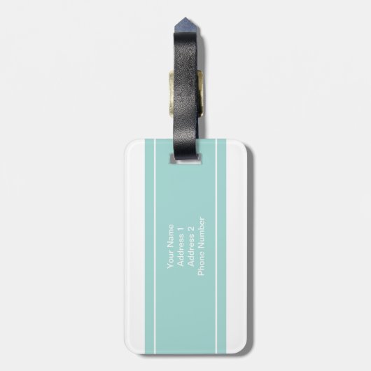 Personalisierter Herr und Frau Newly Weds Monogram Gepäckanhänger (Rückseite vertikal)