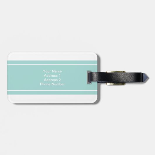 Personalisierter Herr und Frau Newly Weds Monogram Gepäckanhänger (Rückseite horizontal)