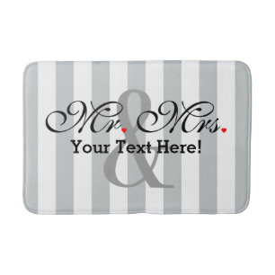 Personalisierter Herr und Frau Plus Customizable Badematte