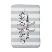Personalisierter Herr und Frau Plus Customizable Badematte (Vorderseite Vertikal)