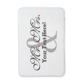 Personalisierter Herr und Frau Plus Customizable Badematte (Vorderseite Vertikal)