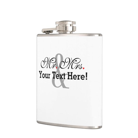 Personalisierter Herr und Frau Plus Customizable Flachmann (Links)