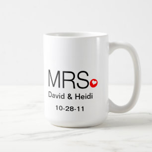 Personalisierter Herr und Frau Wedding Mug Kaffeetasse