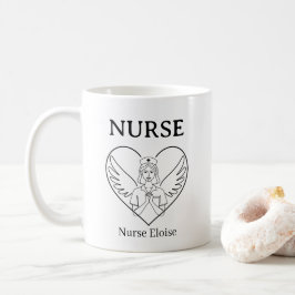 Personalisierter Herz-Engel-Krankenschwester-Beche Kaffeetasse